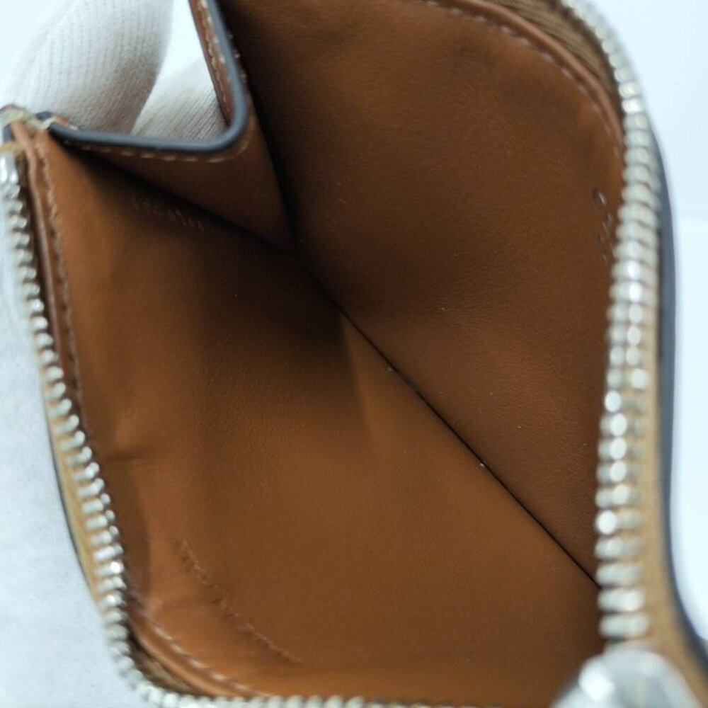 Celine Zip Card Case Leather Brown - Picture 9 of 10